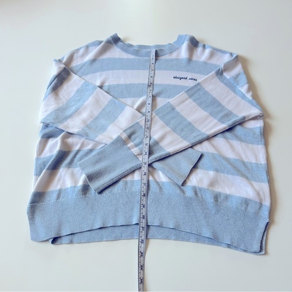 Vineyard Vines Blue & White Striped Pullover Sweater size L - Picture 10 of 13
